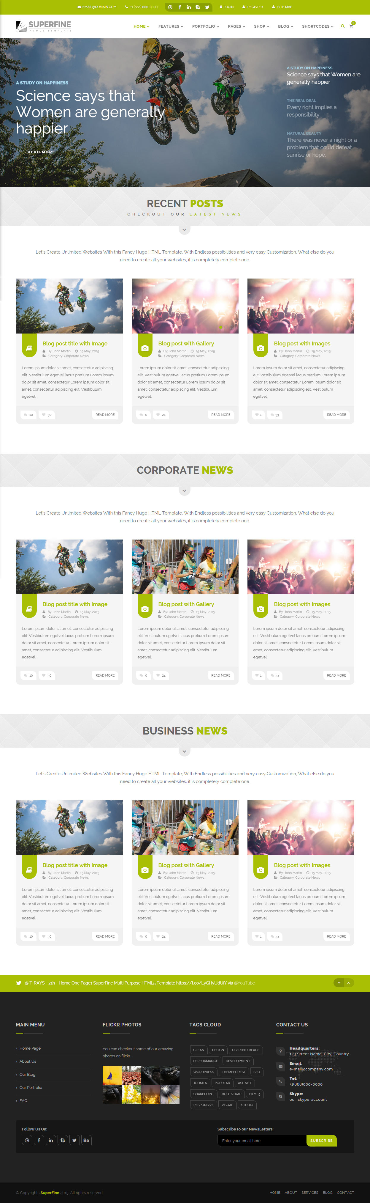 SuperFine HTML Blog Templates
