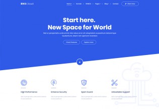 BNSCloud – Premium Responsive Hosting with WHMCS HTML5 Template