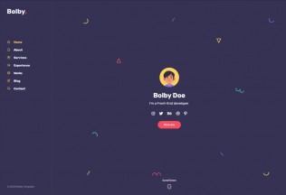 Bolby – Premium Responsive React Portfolio CV/Resume HTML5 Template