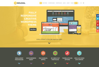 Boldial – Premium Responsive Flat Creative WordPress Theme with 3D Portfolio
