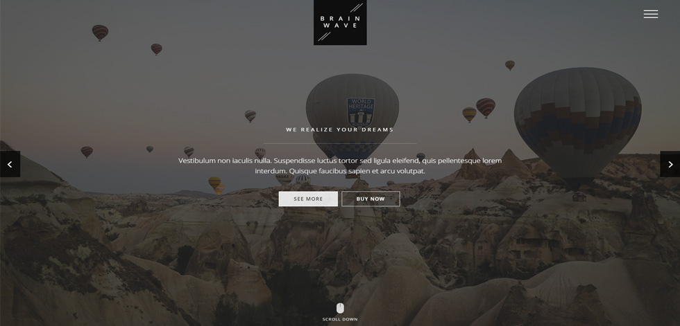 Welcome screen
