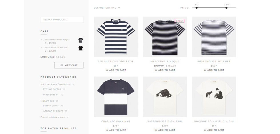 Shop page