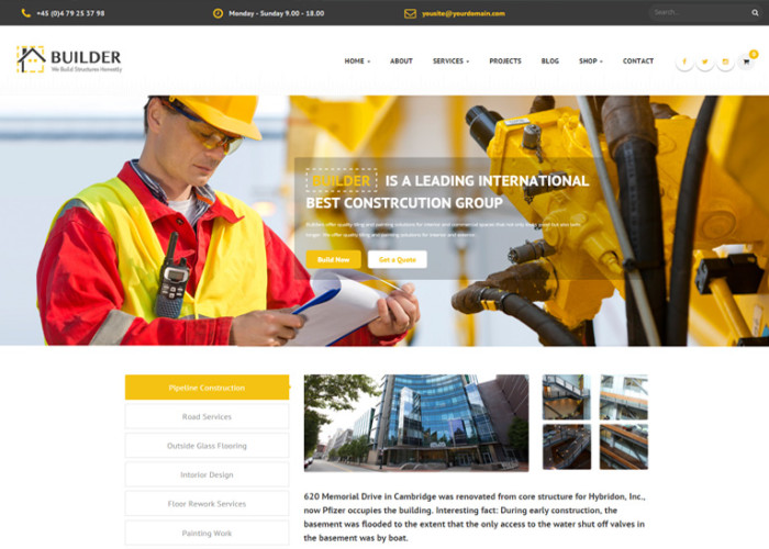 Builder – Premium Responsive Construction Drupal Theme