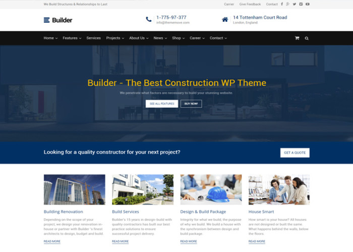 Builder – Premium Responsive Building & Construction WordPress Theme