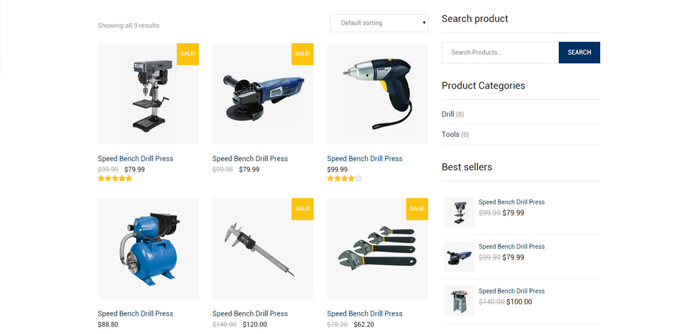 Shop page