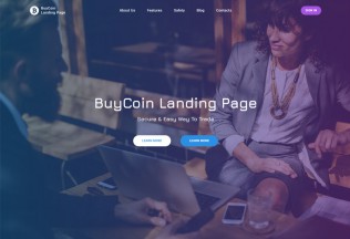 BuyCoin – Premium Resposnive Cryptocurrency Landing Page HTML5 Template