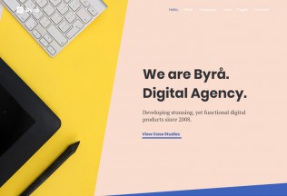 Byra – Premium Responsive Digital Agency WordPress Theme