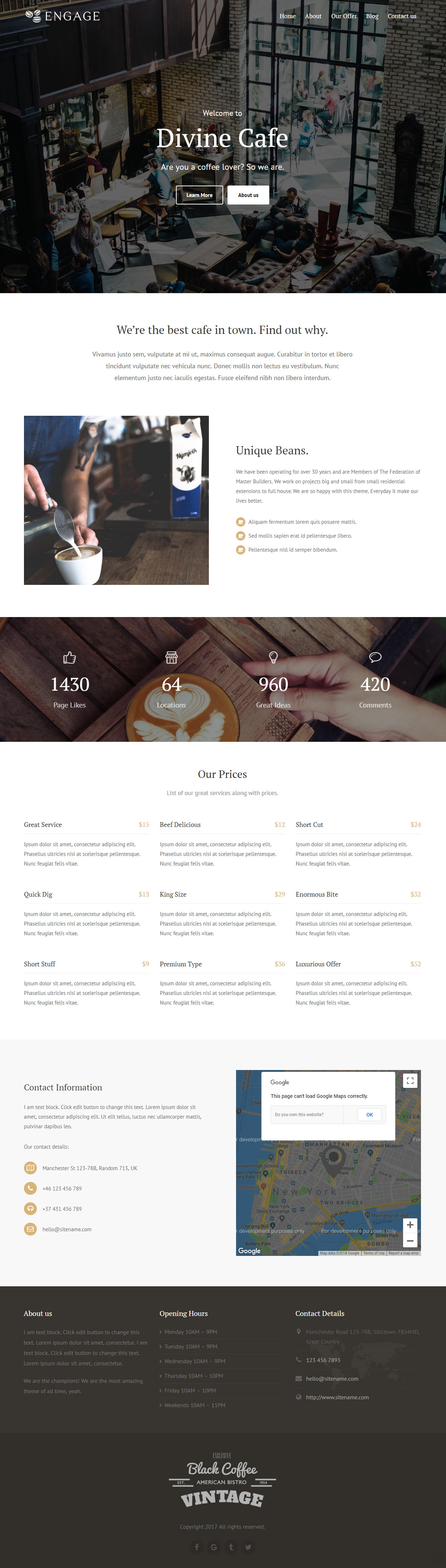 Engage WordPress Cafe Theme