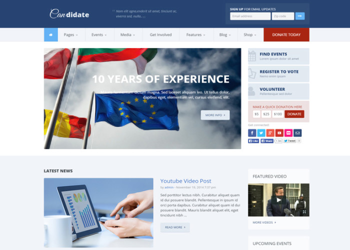 Candidate – Premium Responsive Political/Nonprofit WordPress Theme