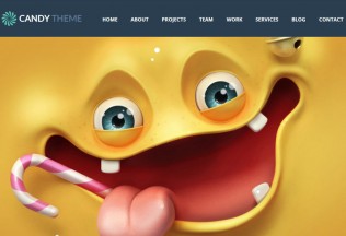 Candy – Premium Responsive Flat WordPress OnePage Theme