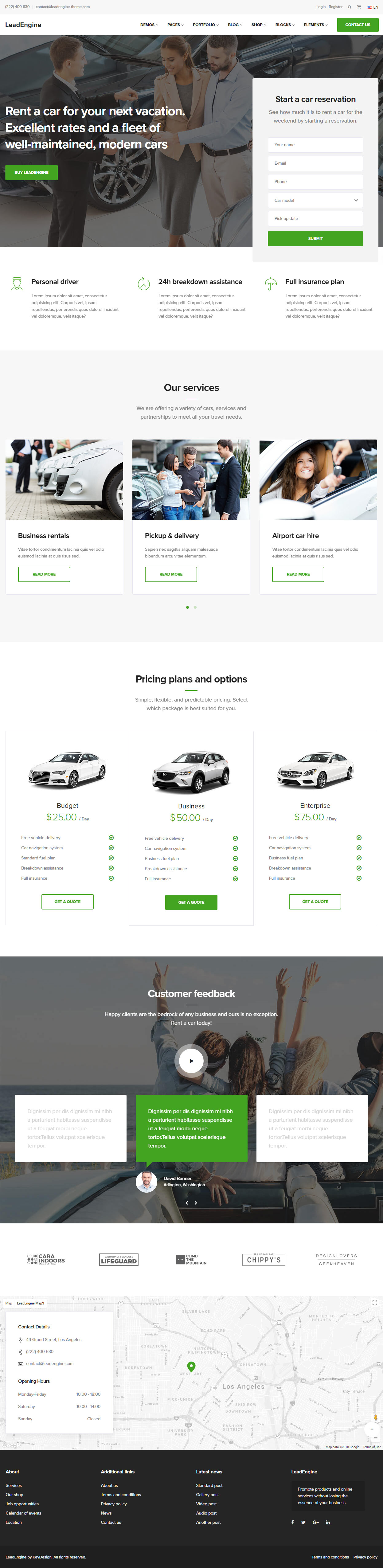 LeadEngine Car Automotive WordPress Themes