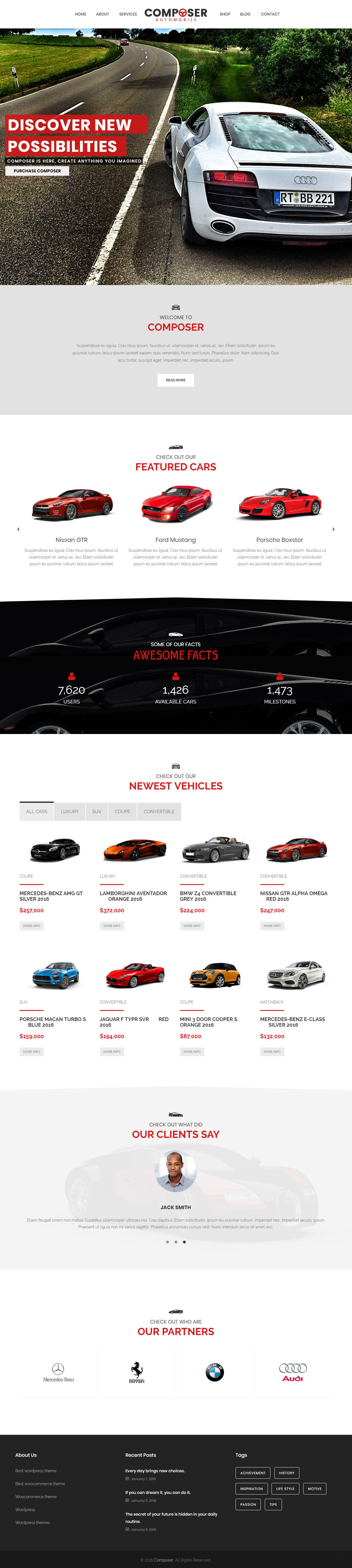 Composer Car Automotive WordPress Themes