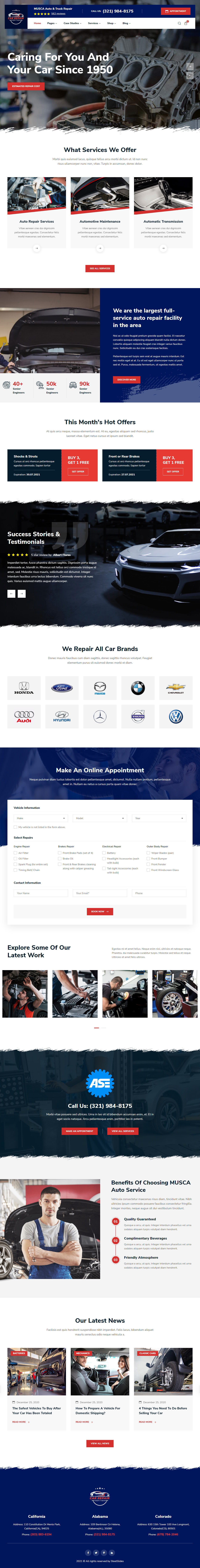 Musca Car Repair WordPress Theme