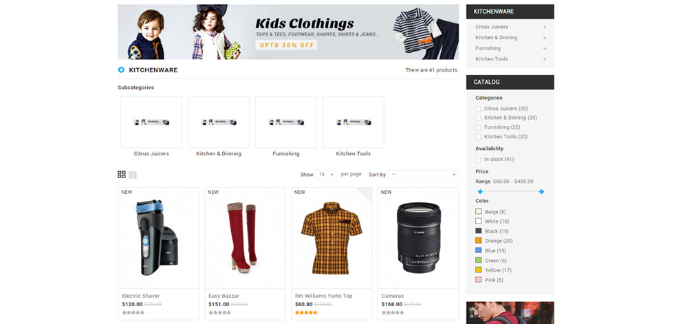 Category page