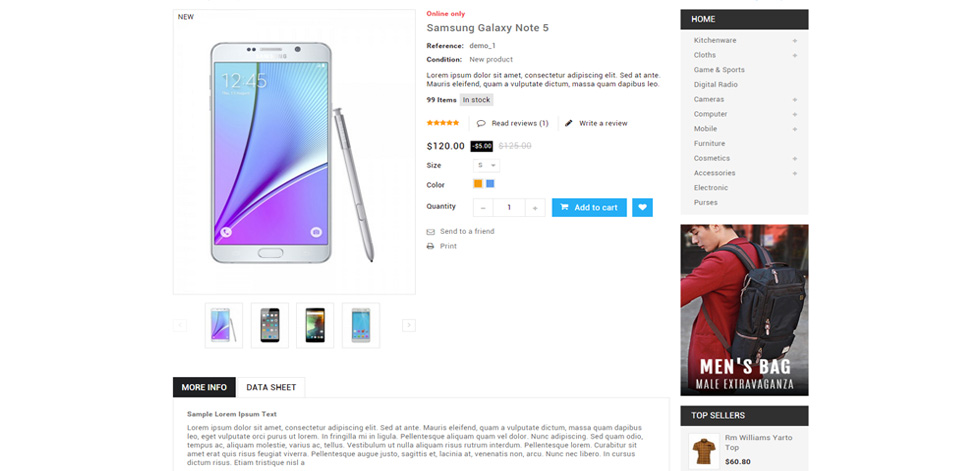 Product page