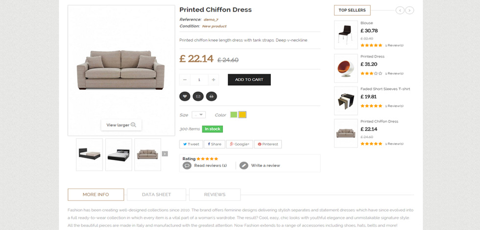 Product page