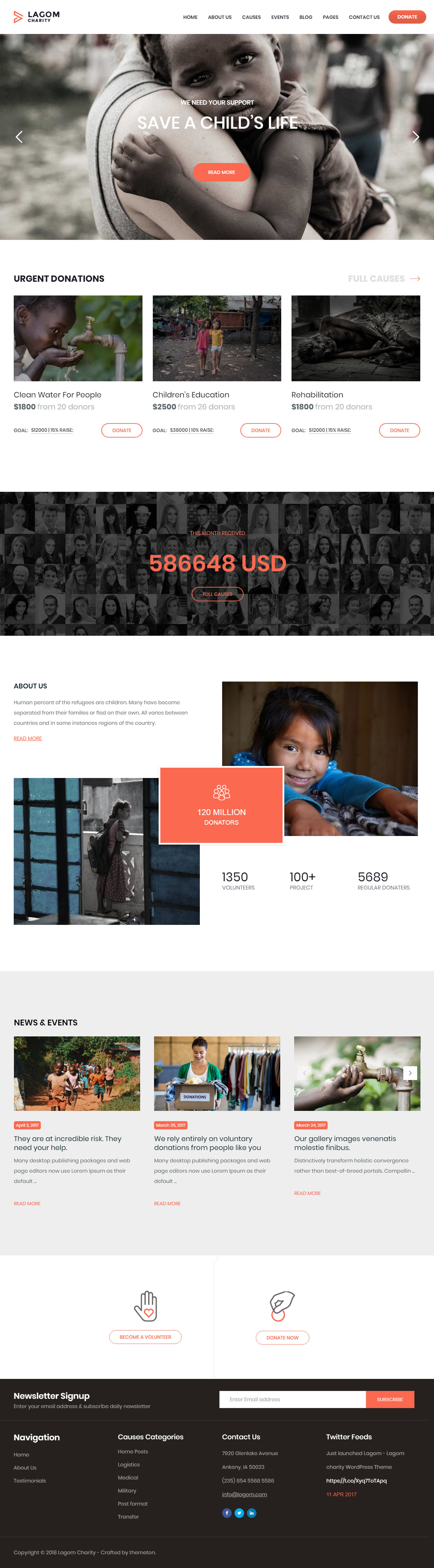 Lagom Charity WordPress Theme
