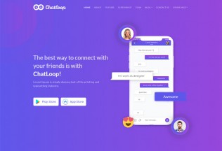 Chatloop – Premium Responsive Angular 7 Landing Page HTML5 Template