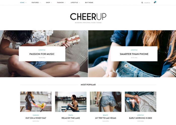 CheerUp – Premium Responsive Multi-demo WordPress Blog Theme