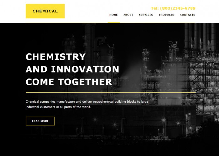 Chemical – Premium Industrial Muse Template