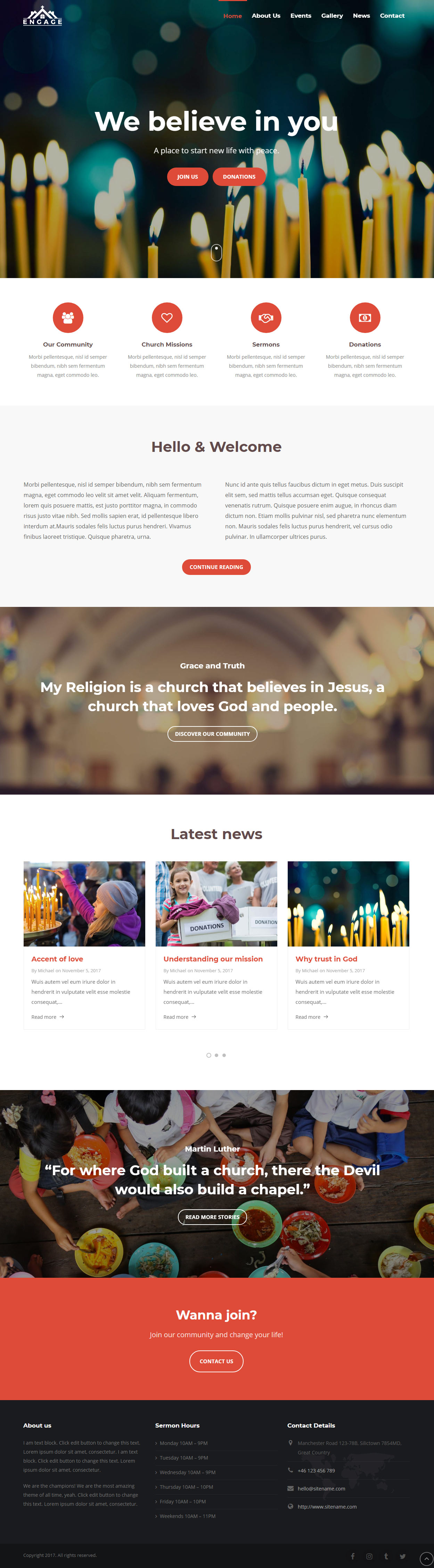 Engage WordPress Church Themes