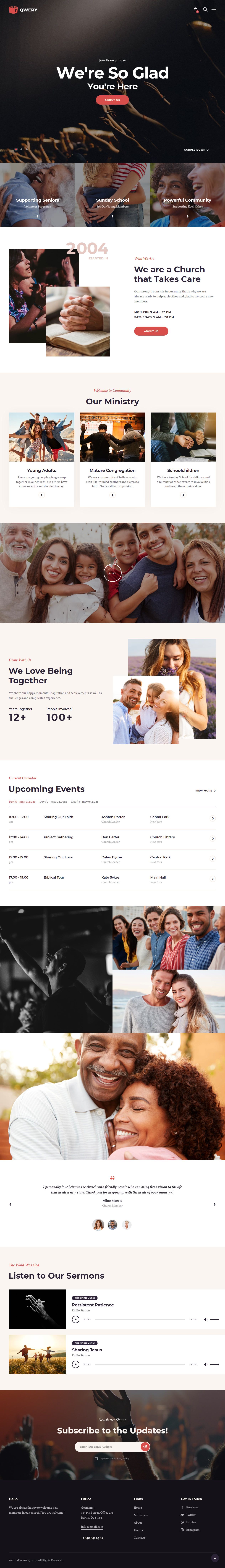 Qwery WordPress Church Themes