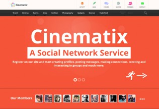 Cinematix – Premium Responsive BuddyPress WordPress Theme