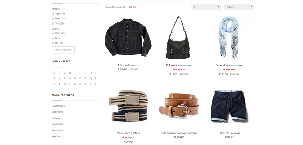 Category page