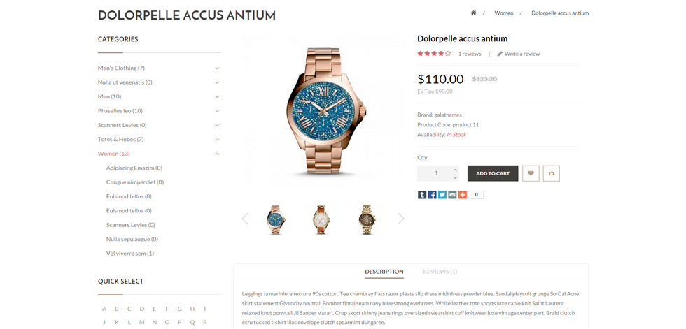 Product page