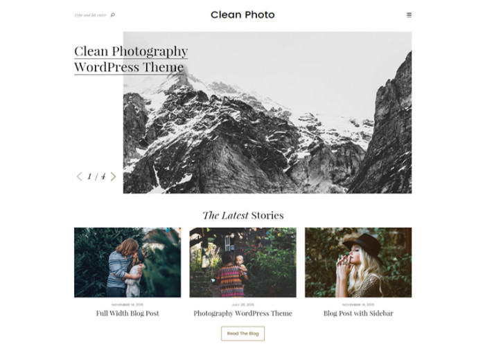 Clean Photo – Premium Responsive Photography Portfolio WordPress Theme