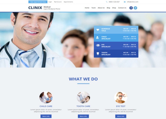 Clinix – Premium Responsive Medical Layers Woocommerce WordPress Theme