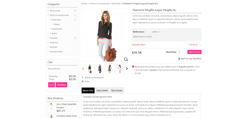 Product page