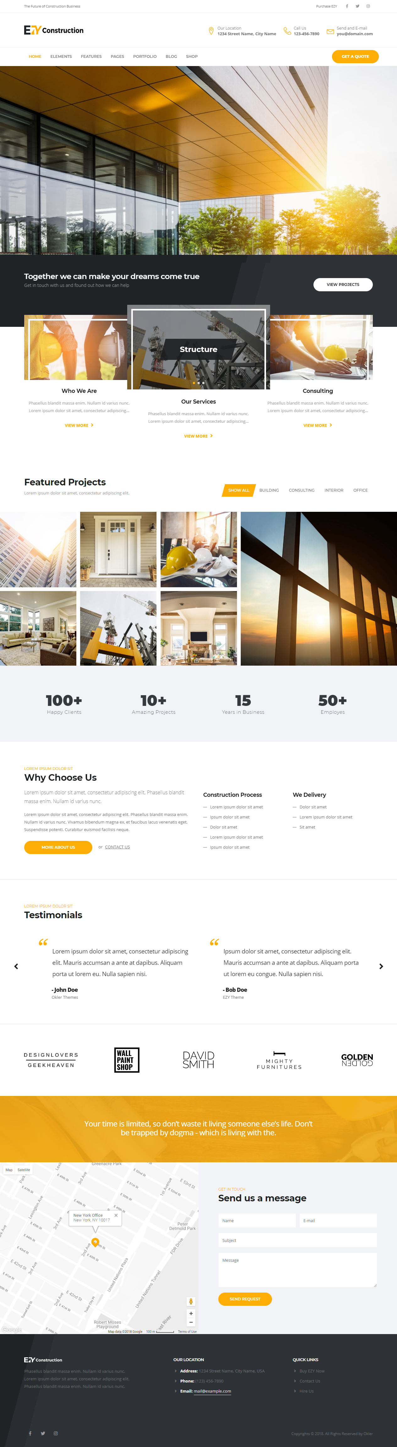 EZY Construction Company HTML5 Templates