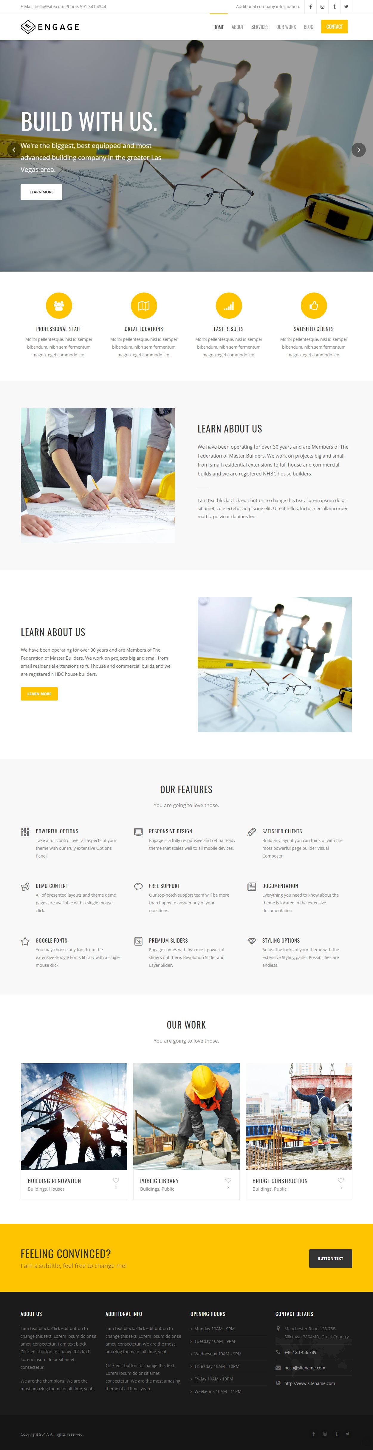 Engage Construction Company WordPress Themes