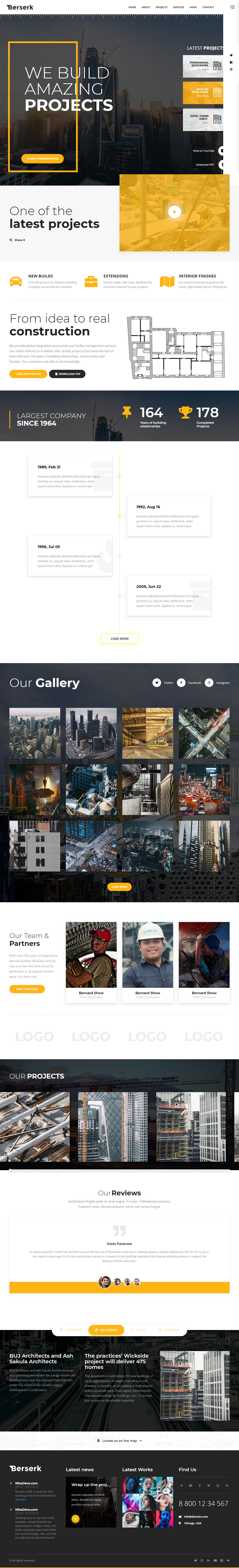 Berserk Construction Company HTML5 Templates