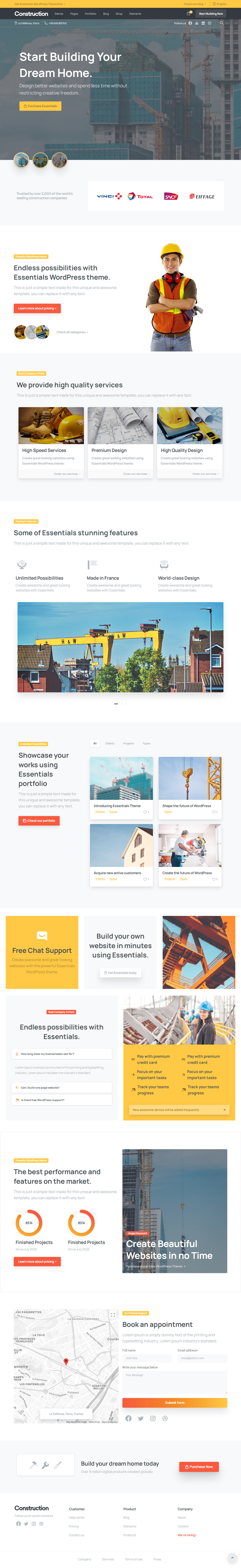 Essentials Construction Company WordPress Themes