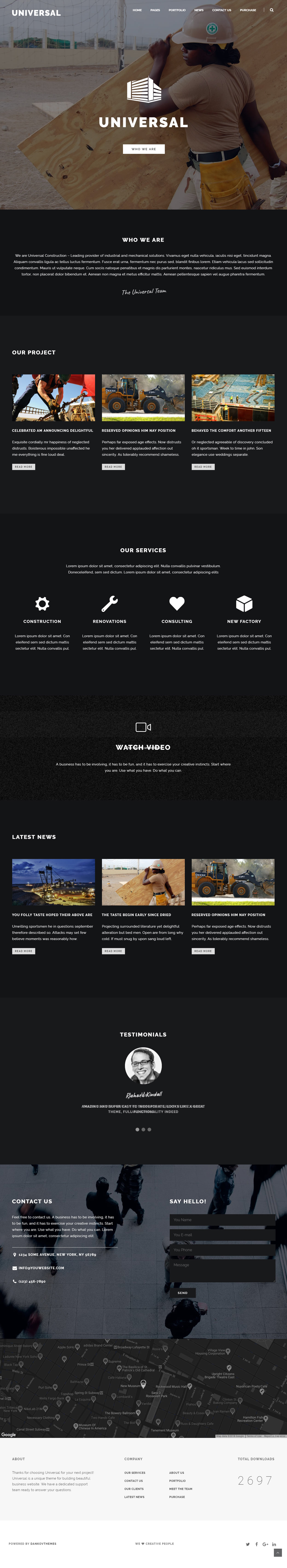Universal Construction Company WordPress Themes