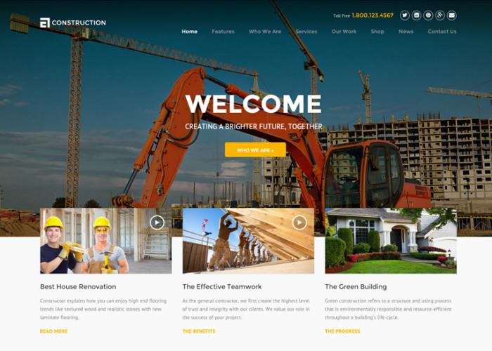 Construction – Premium Responsive Building Business Drupal Theme