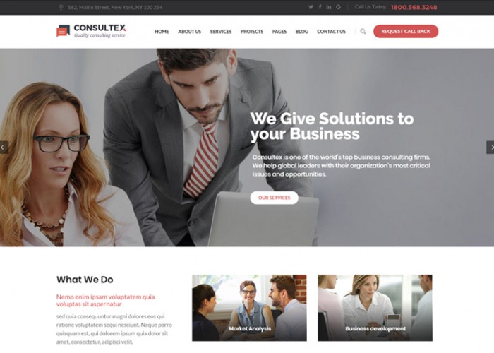 Consultex – Premium Responsive Business Consulting WordPress Theme