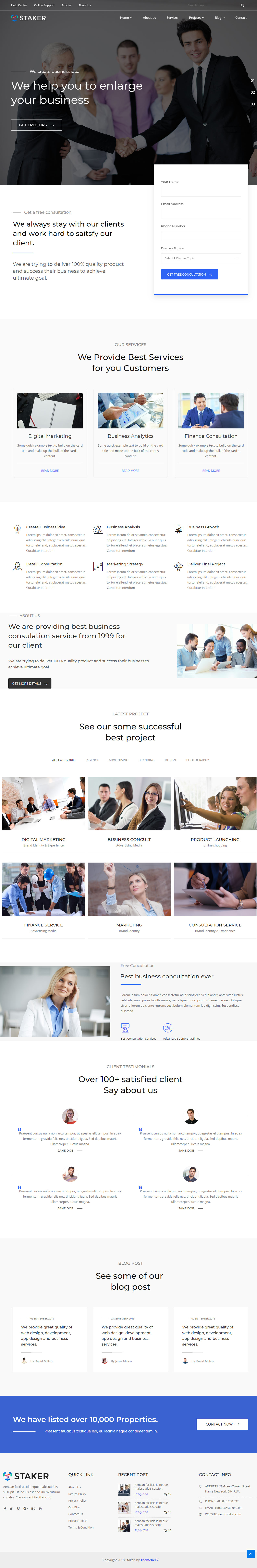 Staker HTML5 Consulting Template