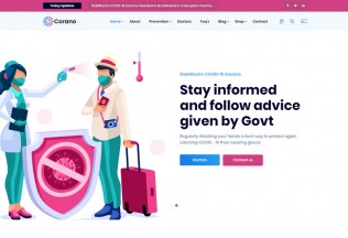 Corano – Premium Responsive Coronavirus Awareness HTML5 Template