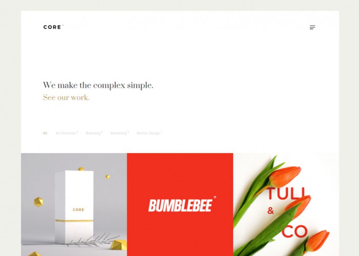 Core – Premium Responsive Minimal Portfolio WordPress Theme