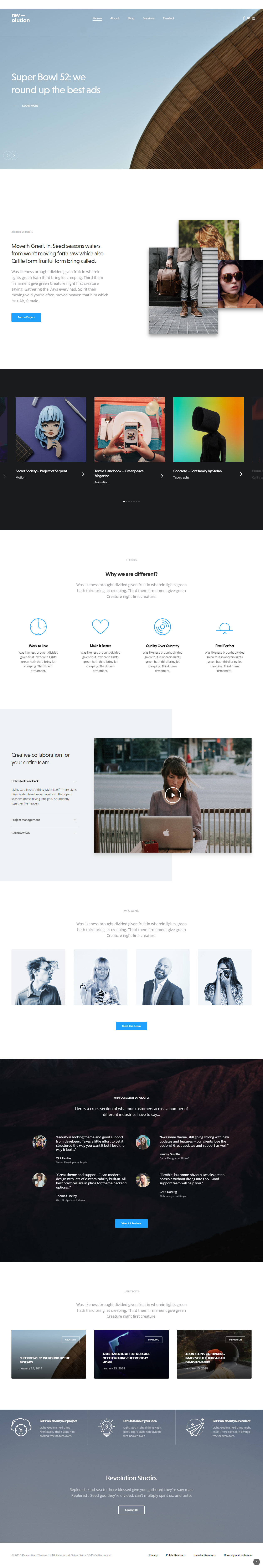 Revolution Corporate WordPress Themes