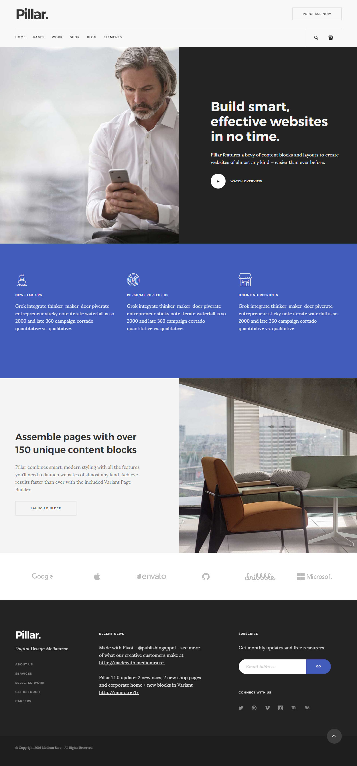 Pillar HTML5 Corporate Website Templates