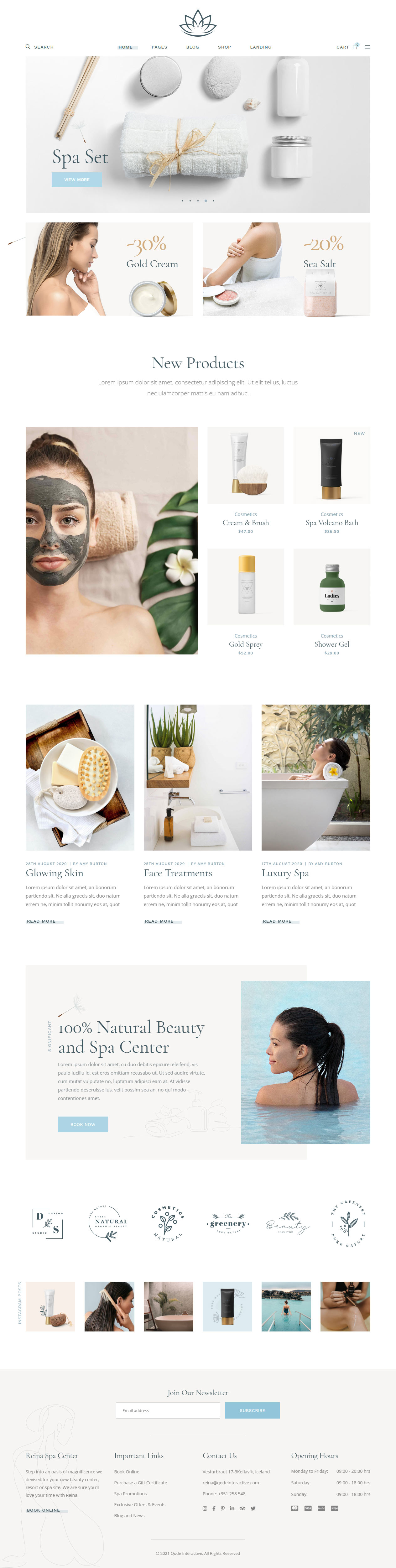 Reina WordPress Cosmetic Store Themes