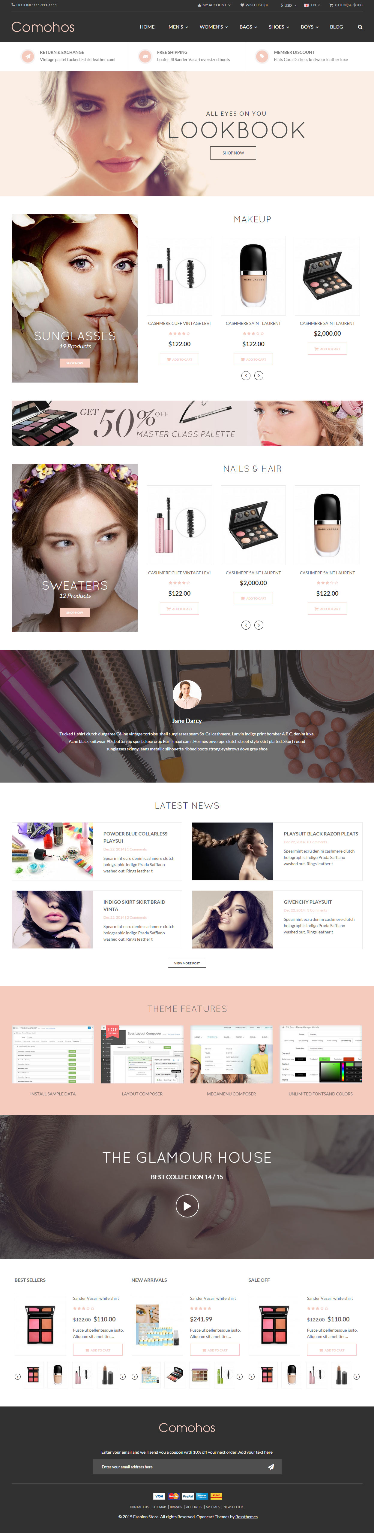 Comohos Opencart Cosmetics Template