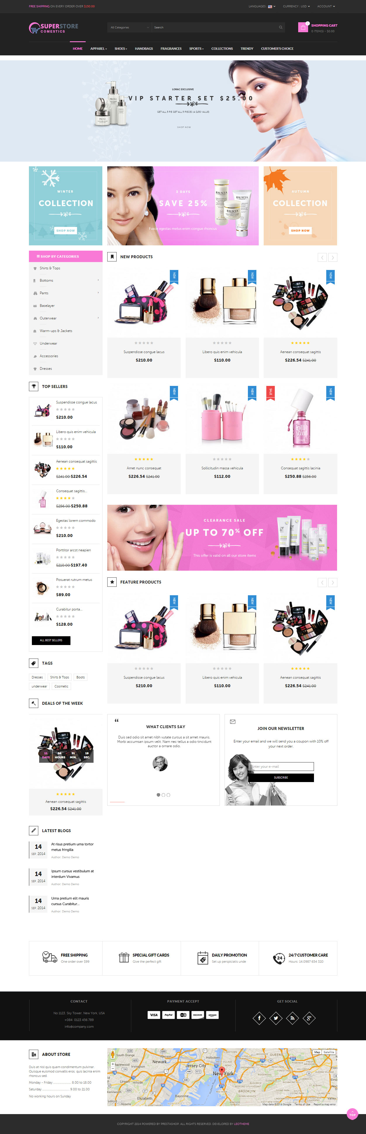 Leo Super Store Prestashop Cosmetics Theme