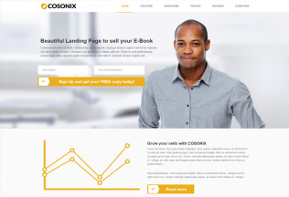 Cosonix – Premium Responsive One-Page eBook HTML5 Template