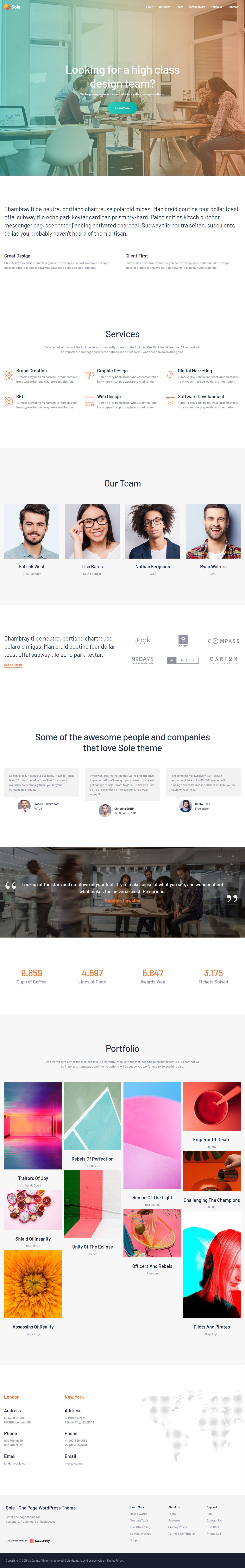 Sole Best Creative WordPress Themes