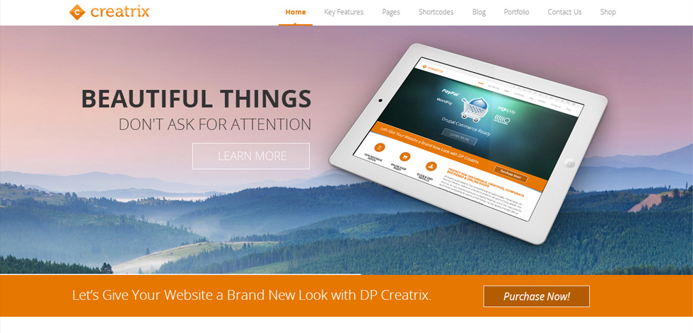 Welcome page